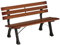 Outsunny Gartenbank 2-Sitzer, Sitzbank, Parkbank mit Rückenlehne, Friesenbank, Holzbank für Garten, Balkon, max. 240 kg, Kaffee, 120 x 57 x 70 cm