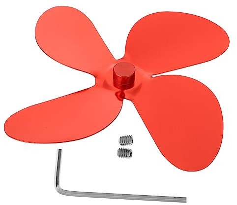 DECHOUS 1 Set Fireplace Fan Fans Small Blower Small Wood Stove Fan Stove Fan Warm Air Fan Gas Fireplaces Fireplace Blower Metal Fan Red Snare Drum Aluminum Alloy