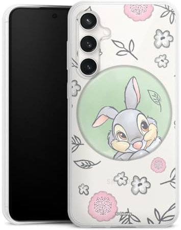 DeinDesign Slim Case extra dünn kompatibel mit Samsung Galaxy S23 FE Silikon Handyhülle transparent Hülle Klopfer Disney Offizielles Lizenzprodukt