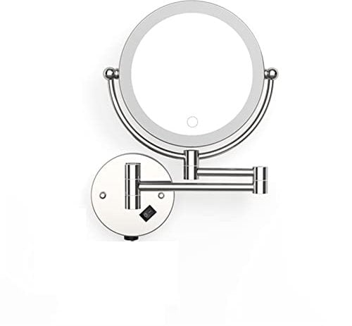 WLCBWYF Miroir de vanité Mural à LED, Miroir de Salle de Bains, grossissant, éclairé, Miroir de Maquillage, Prise de Bain, Miroir cosmétique