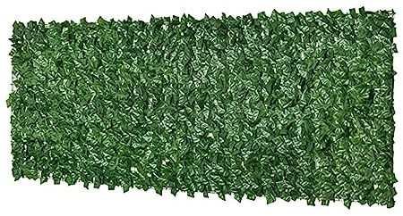 LANSHENGYI Künstliche Efeublätter-Abschirmrolle, 0,5 M X 1 M, Sichtschutz, Heckenwand, Grüner Kunststoff-Laubzaun, Zaunelemente, Dekorationen, Landschaftsbau, Gartenzaun(2x8m/6.56x26.25ft)