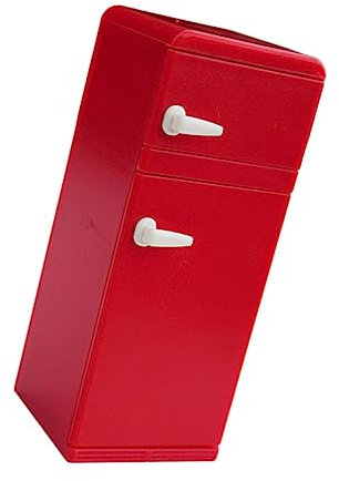 CORHAD Refrigerador con Vista en Miniatura Mini Cosas Mini refrigerador interactivos Infantiles Modelo de heladera pequeña Rojo