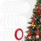 20 Stück Acrylscheibe Weihnachten, 8,6 × 7,4 cm Weihnachts Acrylscheibe mit 8 m rotem Band, Transparent Acrylscheibe Weihnachten Deko, Leere Acryl-Scheiben für Hängende, DIY Basteln, Weihnachten