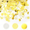 50g Konfetti Gelb/Cremefarben/Gold, 2,5cm Rund Confetti Streudeko Geburtstag, Papier Konfetti Elegante Partydeko für Kindergeburtstag Hochzeit Party Dekoration