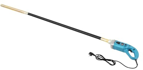 Vibrateur à béton 1300W 1,5M, vibrateur à béton manuel, mélange de béton, adapté à la réparation, à la construction, à la colonne de ciment, au moulage en rotin