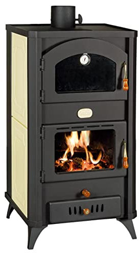 Prity FG18R Poêle à bois avec pieds et côtés peints décoratifs 23 kW