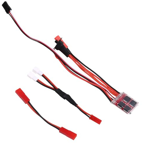 Fegtrtyoa Mini 30A Contrôleur de Vitesse Électronique pour Voiture RC, ESC Moteur Balayé 4-8V avec Fil JST