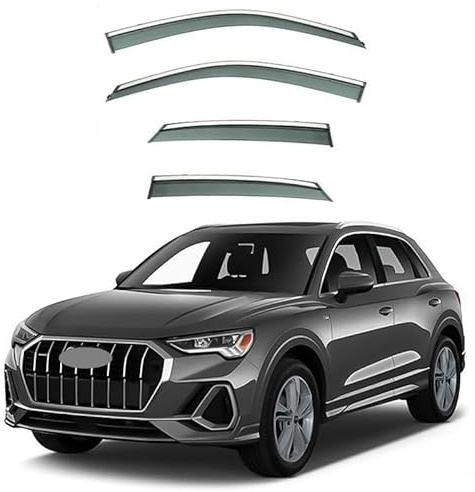 zhangxutaoT Autofenster Regenschutz für Audi Q3 2019-2024, Regenabweiser Windschutz Windabweiser Deflektoren