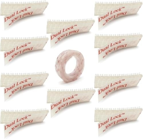 COZERI 10er Set Klettband selbstklebend 25,4x50mm, SJ3560 Dual Lock | 25,4x50 mm,Kraftvolles Pilzkopf-Haftband, wiederverschließbar, für Dashcam, Auto & Heimwerken