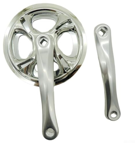 BlesConi Fahrrad Kurbelgarnitur 42T 175mm Silber für Rennrad MTB Fixie kompatibler Vierkant-Antrieb