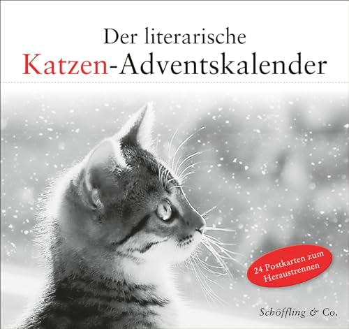 Der literarische Katzen-Adventskalender: Zweifarbiger Tischkalender zum Aufstellen mit 24 perforierten Postkarten zum Heraustrennen