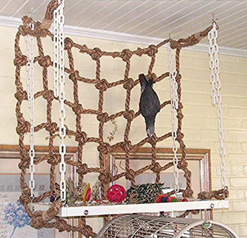 Parrot Birds Climbing Net Jungle Fever Rope Small Animals Toys (Thick, L)