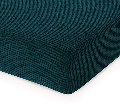 CHUN YI Stretch Sofa Seat Cushion Cover, Fitted Sofa Couch Cushion Covers Furniture Protector, Replacement for Cushion Checks Jacquard Sofa Seat Furniture Cover(2 Seater,Blue)