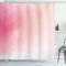ABAKUHAUS Rosa Duschvorhang, Verschwommene Farben Fantasy, Stoffliches Gewebe Badezimmerdekorationsset mit Haken, 175 x 180 cm, Pfirsich Weiß Rosa