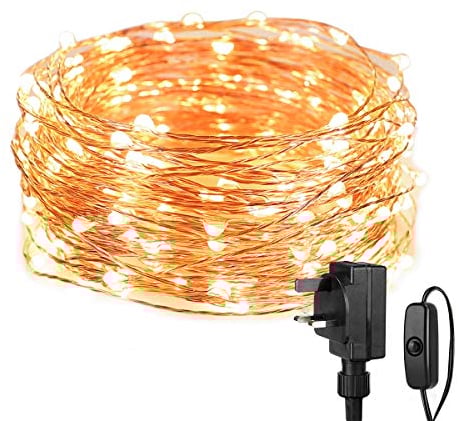 Lepro Fairy Lights Plug in, 10m 100 LED Copper Wire Fairy Lights, 33ft Warm White Christmas Tree Lights, Fairy String Lights Mains Powered for Christmas Decorations, Bedroom, Party, Wedding and More