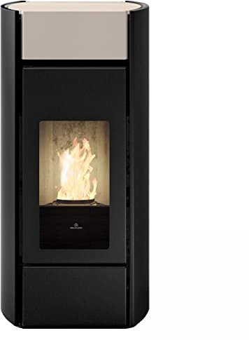 Edilkamin 810630 Myrna H 15 Wasserführender Pelletofen Stahl/Keramik Creme/A++