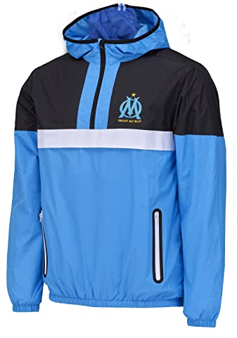 OLYMPIQUE DE MARSEILLE Veste Coupe Vent Om - Collection Officielle Homme - Taille XXL Bleu
