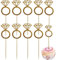Luxylei Glitter Ring Cupcake Toppers 10pcs Kuchen -Picks Für Hochzeits Geburtstagsfeier Brautdusche Verlobungskuchen Dekor Lieferungen