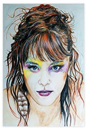 EFEZAC Isabelle Geffroy Zaz Poster 2 Leinwandposter Wandkunst Dekor Bild Gemälde für Wohnzimmer Schlafzimmer Dekoration Rahmen Stil 30 x 45 cm