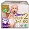 Libero, Pannolini Touch Open per Bambini, 186 Pannolini Taglia 2 per Bambini da 3-6 Kg, 3 Confezioni da 62 Pannolini Monouso