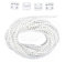 1pcs Blind Chain Connectors,Plastic Roller Blind and Roman Shade Blind Beaded Chain Cord with 4pcs Mating Connectors,4.5mm Roller Blind Chain Beaded Pull Chain Extension Repair Fittings(5m,White)