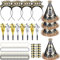 YaYuanSun 26 PCS 2025 Silvester Party Supplies Happy New Year Party Bevorzugungen Inklusive Haar Hoop Noise Makers Kegel Hüte Aluminium Film Bead Halsketten