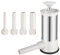 Sausage Stuffer, Stainless Steel Homemade Manual Sausage Maker with 4 Different Sizes of Filling Tubes, Homemade Sausage Maker for Commercial & Home Use (A)