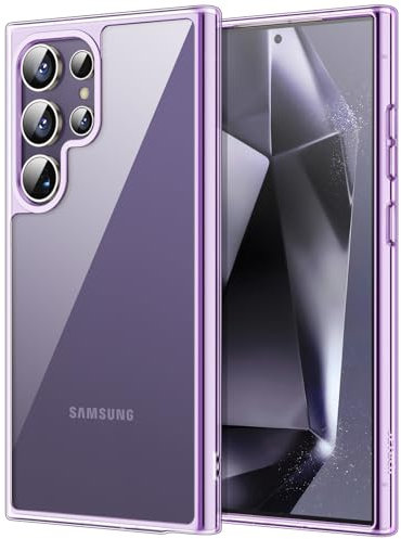 JETech Cover per Samsung Galaxy S24 Ultra 5G, Anti Ingiallimento Protezione Custodia con Antiurto, Anti-Graffio e Retro Rigida in PC (Viola)