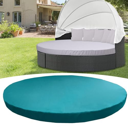 SmileGrace Kissenbezug für Sonnenbett, 167,6 cm, mit Gummiband, Ersatzkissen, rund, für Terrasse, Tagesbett, 167,6 cm, einfache Passform, 167,6 cm