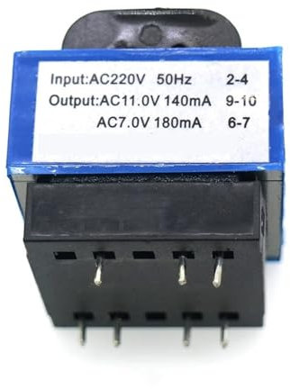 SONHWNGE Transformador de Horno microondas CA 220V a 11V/7V 140mA/180mA PT-6329A de 7 Pines de Piezas de Horno microondas