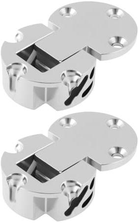 Briny River Charnière demi-ronde en alliage de zinc 109278 pour bureau, clavier, tiroir, table à rabats