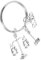 ERINGOGO porte-clés avocat balance de la justice coussin de couture échelle de la justice trousseau de couture Porte-clés Balance marteau porte-clés tricoté alliage