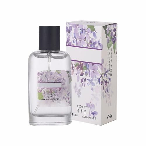 Violet Blossom Women's Perfume 50 ml Fresh Floral Fruity Eau de Parfum Fragrance with Violet Green Grapes Delicate Long-Lasting Fragrance for Women Elegant Fragrance Water Perfect Gift Set for