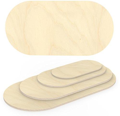 AUPROTEC Multiplexplatte 30mm oval 1100 mm x 600 mm Holzplatten von 40cm-200cm auswählbar ovale Sperrholz-Platten Birke Massiv Multiplex Holz Industriequalität z.B. als Tisch-Platte
