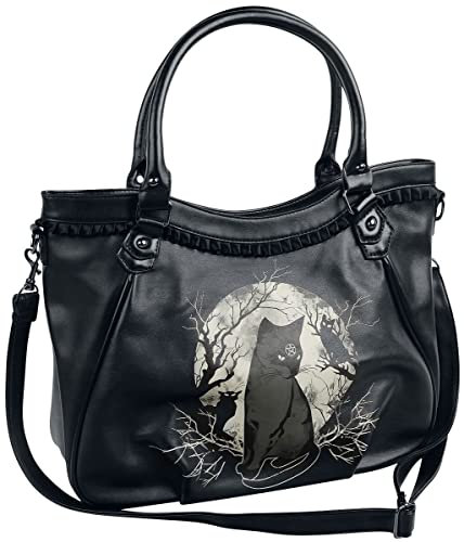 Banned Alternative Hecate In Full Moon Frauen Handtasche schwarz/weiß