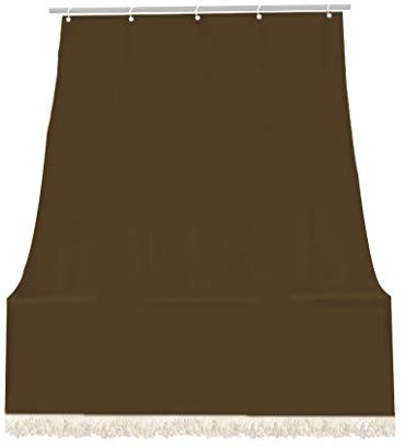 IlGruppone Tenda da sole tessuto resistente per balcone con anelli lavabile a caduta - Marrone - 200x295 cm