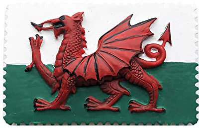 3D Wales UK Refrigerator Fridge Magnet Tourist Souvenirs Handmade Resin Craft Magnetic Stickers Home Kitchen Decoration Travel Gift