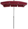 Outsunny Sombrilla de Jardín de Aluminio 198x130x245 cm Parasol de Jardín Rectangular con Función de Inclinación para Terraza Patio Exterior Rojo Vino