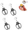 Zaky 4 pièces Ciseaux à œufs en Acier Inoxydable Caille Oeuf Shell Cutters Coupe Cigare pour œufs de Caille œufs de Pigeon Noir