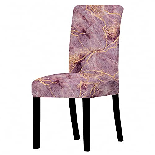 Marmor Drucken Stuhlhussen Set Stretch Beschützer Stuhlbezug Stuhlüberzug, Morbuy Universal Elastische Spannbezug Hochzeit Weihnachten Partys Bankett Hotel Dekor (4 Stück,Blush Pink)