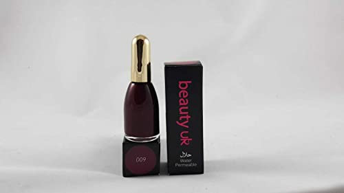 Beauty Uk Water Permeable Halal Nail Polish 15ml (crimson (009))