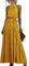 EFOFEI Damen Business Casual Kleid Boho Floral Fließendes Kleid Langes Sonnenkleid Mit Gürtel Kleid Mit Hohem Halsausschnitt Punkt Gelb 4XL