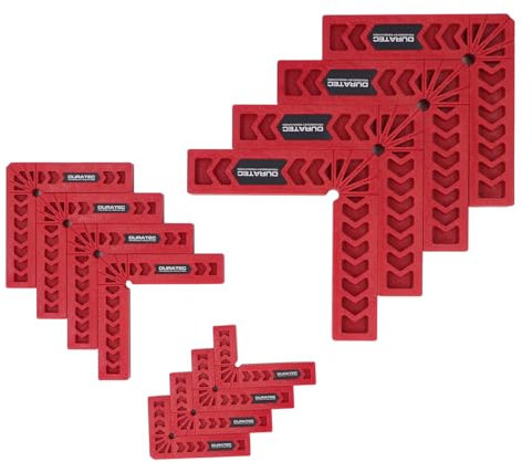 Juego de 12 piezas de cuadrados de posicionamiento 90 grados en plástico resistente tipo L, abrazaderas para esquina ángulo recto, herramienta carpintería ideal ensamblaje y fijación de madera