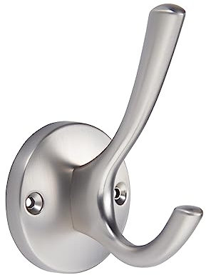 TUNNY Confezione da 5 ganci rotondi in nichel spazzolato, ganci per appendere cappotti, asciugamani da parete, in lega di zinco, ganci per asciugamani da bagno, appendiabiti, ganci da parete