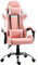 Vinsetto Silla Gaming Silla Gamer Racing Giratoria con Altura Ajustable Reclinable de 135° Reposacabezas y Cojín Lumbar para Oficina Estudio 63x67x122-130 cm Rosa