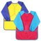 2 Pack Kids Art Smock, Kids Art Aprons with Long Sleeve and 3 Pockets Waterproof Artist Painting Aprons for Painting Cooking Eating Arts & Crafts Childs Paint Apron for Children Ages 3-8 Pink+Yellow