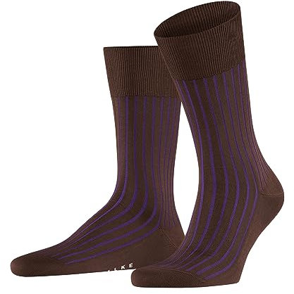 FALKE Herren Socken Shadow Baumwolle gemustert 1 Paar, Braun (Brandy 5167), 43-44