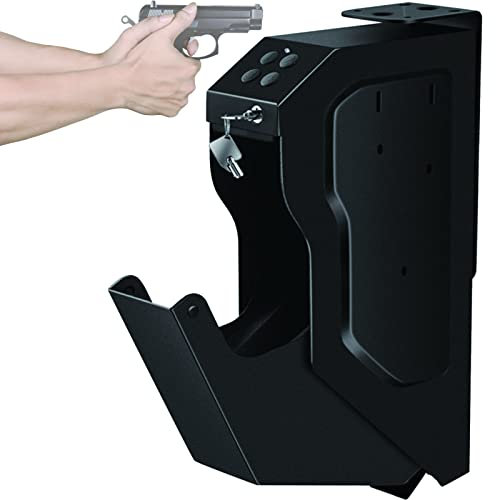 Tragbare Pistole Waffenschrank,Schlüsseltresor Schlüsselsafe,Mini Kurzwaffe Tresor,Mini Kurzwaffe Tresor,mit Ersatzschlüsseln Waffensafe, Schmuck Pistole Sicher,Passwordlock