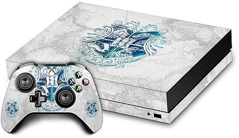 Head Case Designs Offizielle Harry Potter Hogwarts Worlds Grafiken Vinyl Haut Gaming Aufkleber Abziehbild Abdeckung kompatibel mit Xbox One X Console and Controller Bundle