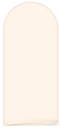 AIBIIN Arrière-plan en forme d'arche - Mariage, fête d'anniversaire, fête prénatale décoration de banquet - Beige uni -0,8 x 1,8 m